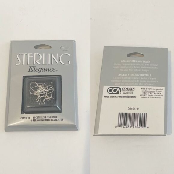 Sterling Elegance Sterling Silver Jewelry Making Supplies 5 Packs Earring Posts - Picture 2 of 8